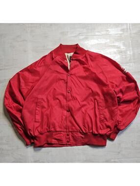 vintge Budweiser bomber jacket with white accents